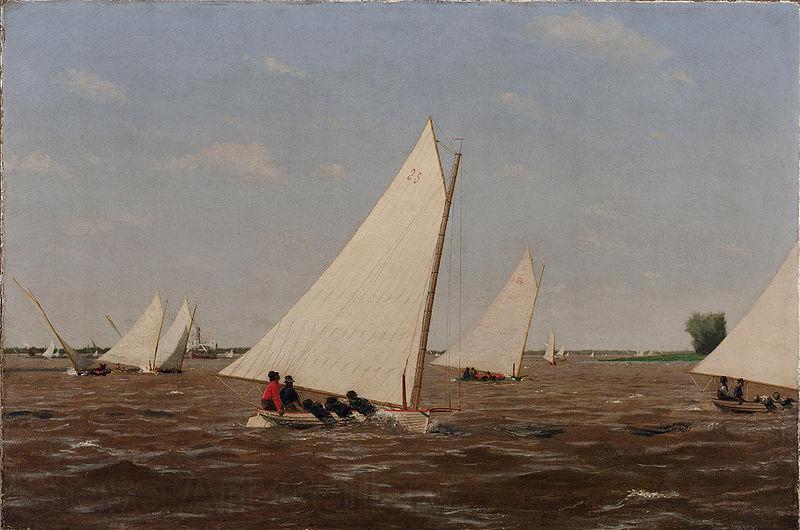 Thomas Eakins Sailboats Racing on the Delaware France oil painting art